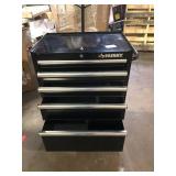 Husky Tool Storage 27 in. W x 18 in. D 5-Drawer Gloss Black Rolling Tool Cabinet Customer Returns See Pictures