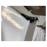 Bootz Industries Aloha ShowerCast 60 in. L x 30 in. W Alcove Shower Pan Base in White with Square Chrome Right Drain Damaged Customer Returns See Pictures