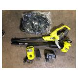 RYOBI ONE+ 18V 13 in. Cordless Battery String Trimmer/Edger with 4.0 Ah Battery and Charger  Customer Returns See Pictures