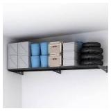 FLEXIMOUNTS 24 in. x 48 in. Heavy Duty Wall Shelf with Brackets in Black  Customer Returns See Pictures