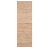 SAFAVIEH Natural Fiber Beige 3 ft. x 12 ft. Solid Runner Rug  Customer Returns See Pictures