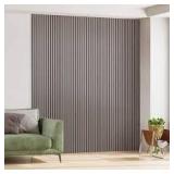 comforthomi 0.9 in. x 1.71 ft. x 8.86 ft. Walnut Acoustic/Sound Absorb 3D Oak Overlapping Wood Slat Decorative Wall Paneling 2-Pack   Customer Returns See Pictures