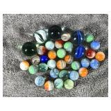 Lot of Collectible Marbles with 5 Shooter Marbles