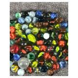 Lot of Collectible Marbles with 3 Shooter Marbles