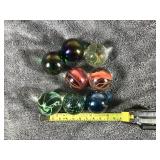 Lot of 8 Large Collectible Shooter Marbles