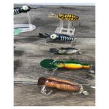 Lot of 10 Collectible Fishing Lures - Whopper Stopper Hell Benders - Bomber Water Dogs and More