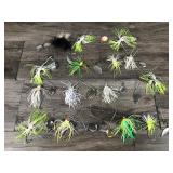 Lot of 15 Bass Spinner Bait Fishing Lures - see description below for more info