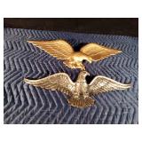 Whitehall metal eagle and 1 other metal eagle wall hangings