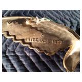 Whitehall metal eagle and 1 other metal eagle wall hangings