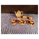 Gold color Japanese coffee set