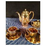 Gold color Japanese coffee set