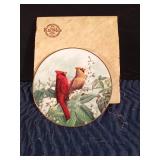 Springtime Splendor Cardinal plate by Bob Stine