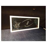 Alice N Wonderland etched glass window