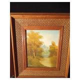 3 signed canvas paintings and 1 Minot painting