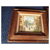 3 signed canvas paintings and 1 Minot painting