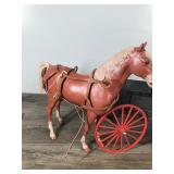 Vintage Marx Toy Horse and Wagon