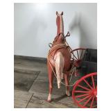 Vintage Marx Toy Horse and Wagon