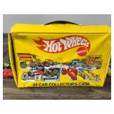 Collectible 1983 Hot Wheels Case with 25 Die Cast Cars
