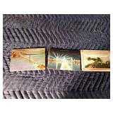 3 Sets of vintage fold out postcards - 1923 & 1934