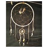 Large double dream catcher with animal skull