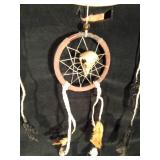 Large double dream catcher with animal skull