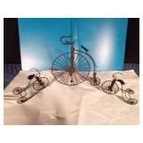 3 Black miniature tricycle set