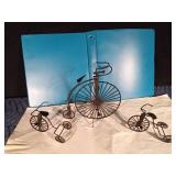 3 Black miniature tricycle set