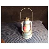 Vintage Blue Dietz red glass kerosene lantern