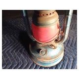 Vintage Blue Dietz red glass kerosene lantern