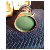 1973 Coleman green lantern with yellow case, key and funnel