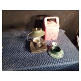 Coleman propane lantern in red and black case