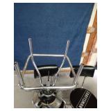 4 upholstered Craftsman metal stools