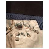 Monopoly Pieces and Several Mini Pewter Pieces