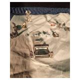 Monopoly Pieces and Several Mini Pewter Pieces