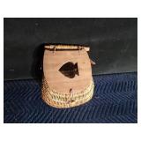 Vintage wicker fishing basket