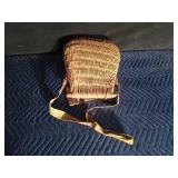 Vintage wicker fishing basket