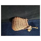 Vintage wicker fishing basket