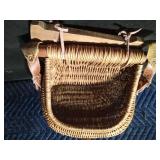 Vintage wicker fishing basket
