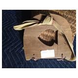 Vintage wicker fishing basket