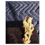 4 - Gold Tone Metal Native American Statues