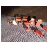 Wood and Plastic Doll House Furniture