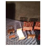 Wood and Plastic Doll House Furniture