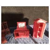 Wood and Plastic Doll House Furniture
