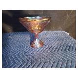 Carnival stemmed glass dish