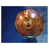 Carnival stemmed glass dish