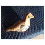 Mexican pottery birds with initials of G. L. signed on bottom of one