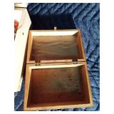 Wood Trinket Box and Vintage Jewelry Box of Jewelry