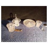 Waterford Crystal Flower Pot and Vintage Pedestal Glass - see description for more info