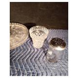 Waterford Crystal Flower Pot and Vintage Pedestal Glass - see description for more info