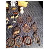 Flat of Toys and Mini Basket of Dream Catchers